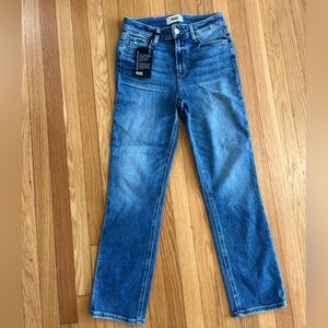 Paige Cindy High Rise Cropped Straight Leg Jeans